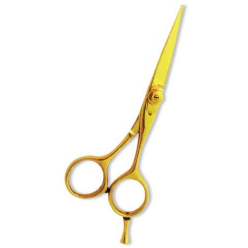 Professional Hair Cutting Scissor with razor edge. Multicolor Coating. Three Rings with screw adjust